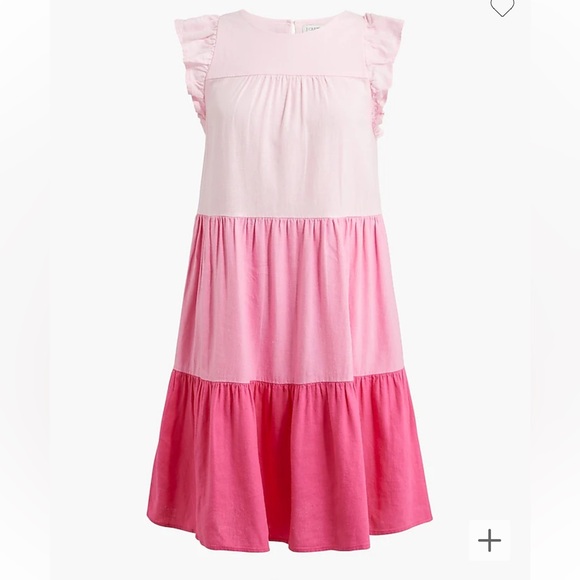J. Crew pink tiered dress - Picture 2 of 5